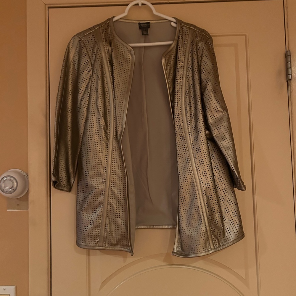 Chico's Shimmering Gold Women's Blazer